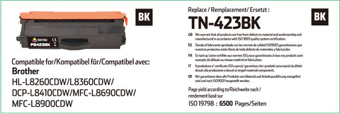 Brother TN-423BK High Capacity Black Toner Cartridge Compatible