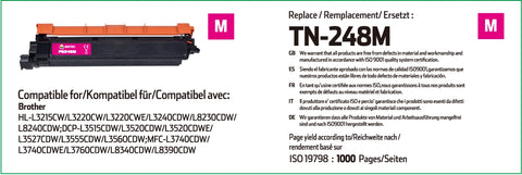 Brother TN-248M Magenta Toner Cartridge Compatible