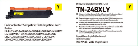 Compatible Brother TN-248XL High Capacity Yellow Toner