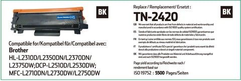 High-Yield TN-2420 Compatible Toner