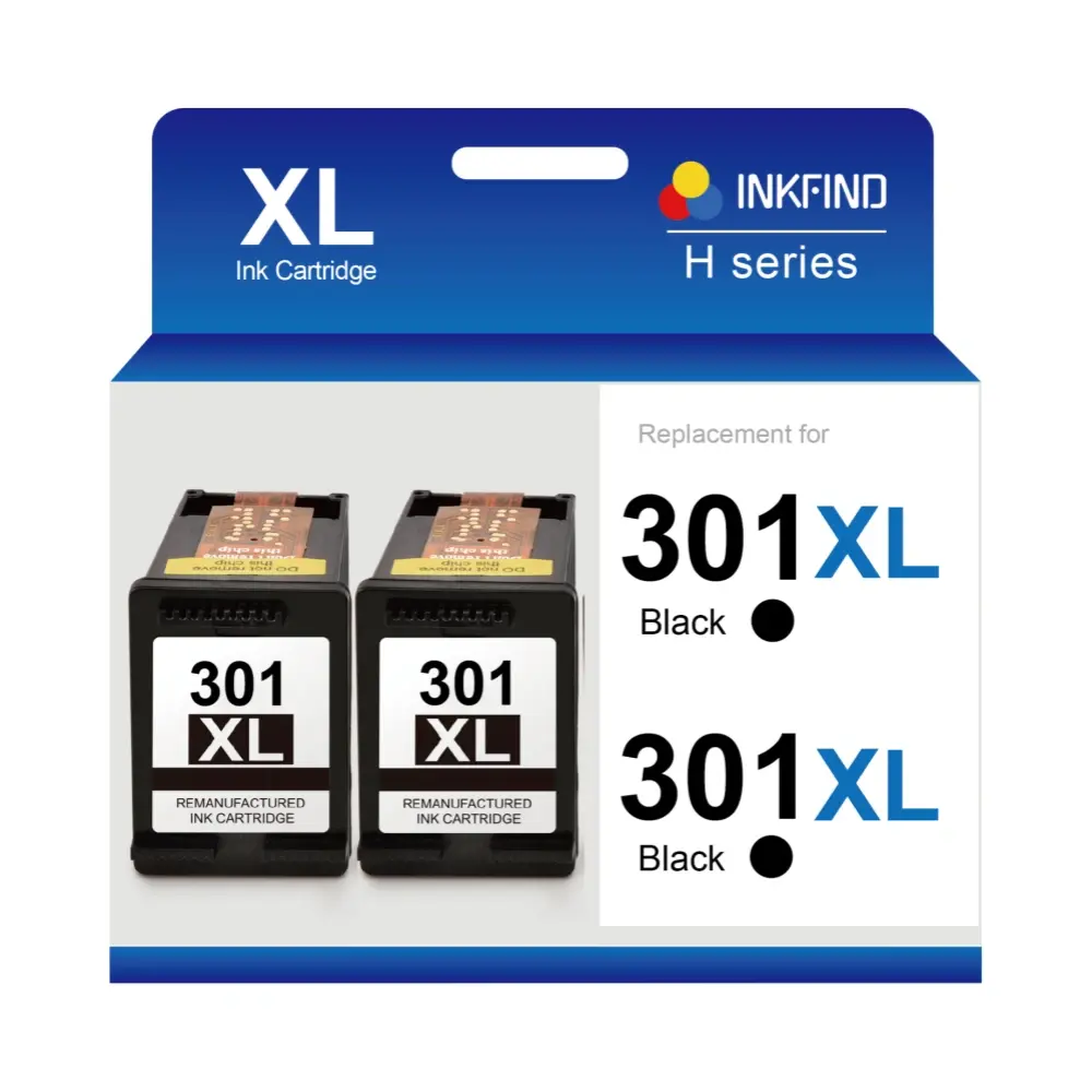HP 301XL Compatible Black Ink - 2 Cartridges