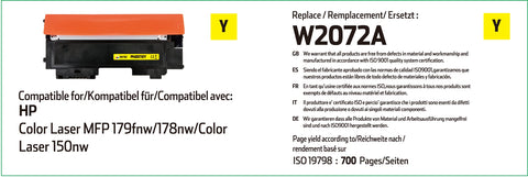 HP 117A Yellow Toner Cartridge - (W2072A)