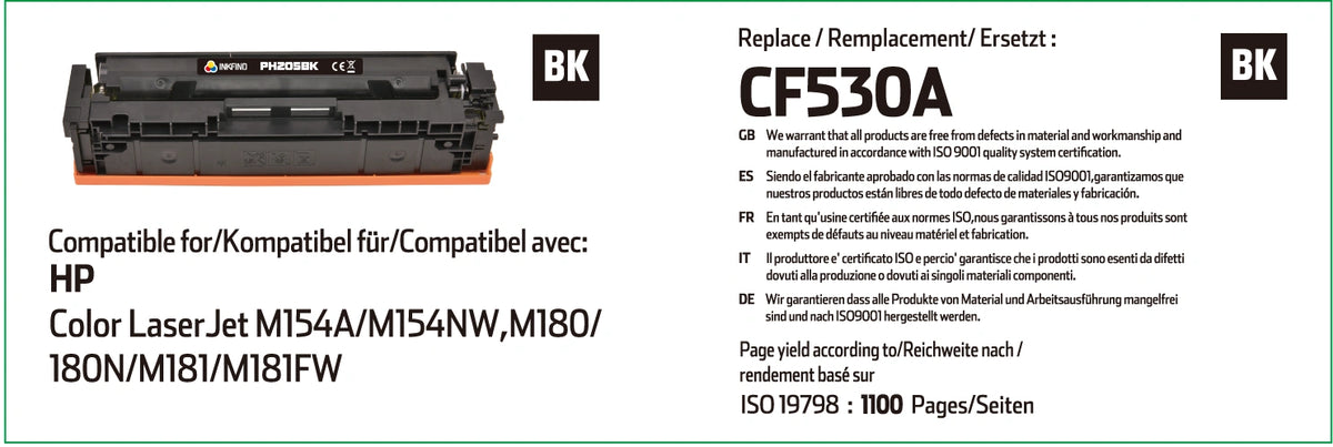 HP 205A Black Toner Cartridge Compatible CF530A