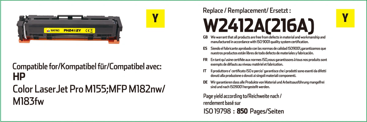 HP 216A Yellow Toner Cartridge