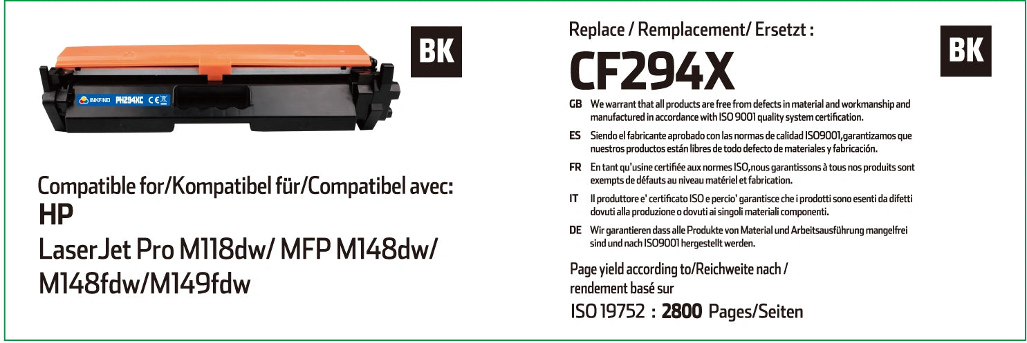 HP 94X Black Toner - CF294X