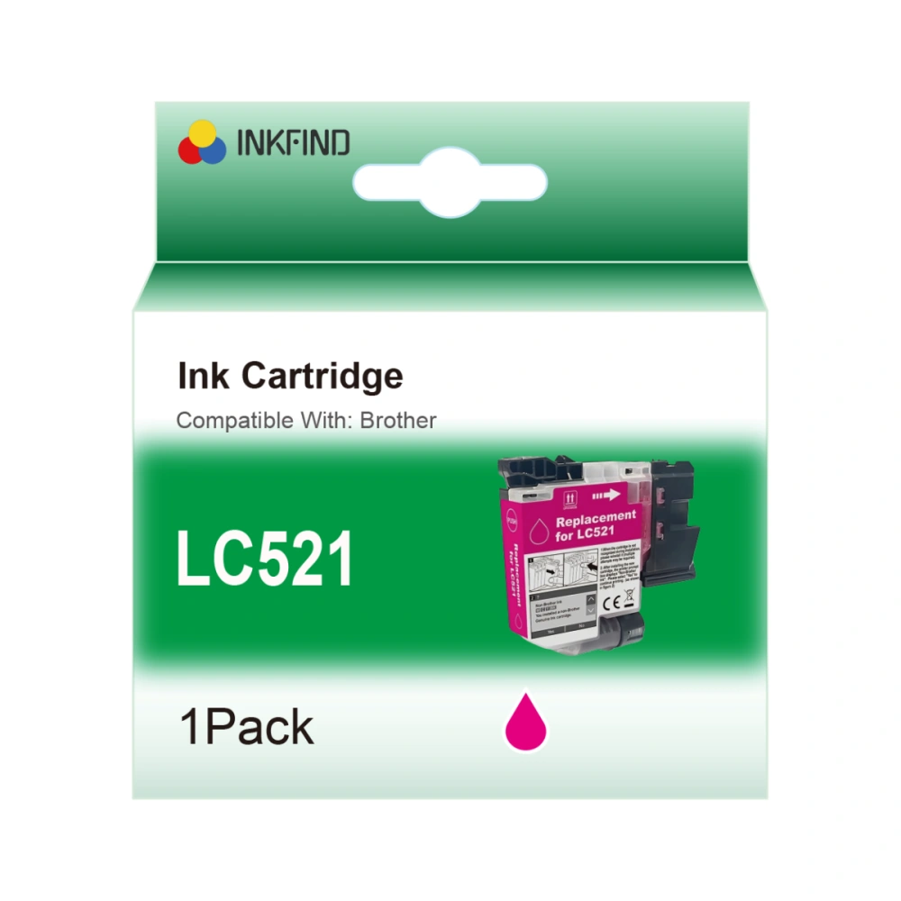 Compatible Brother LC521M Magenta Ink Cartridge