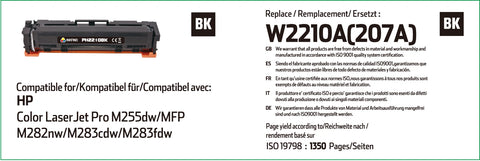 HP 207A Black Toner Cartridge - (W2210A)
