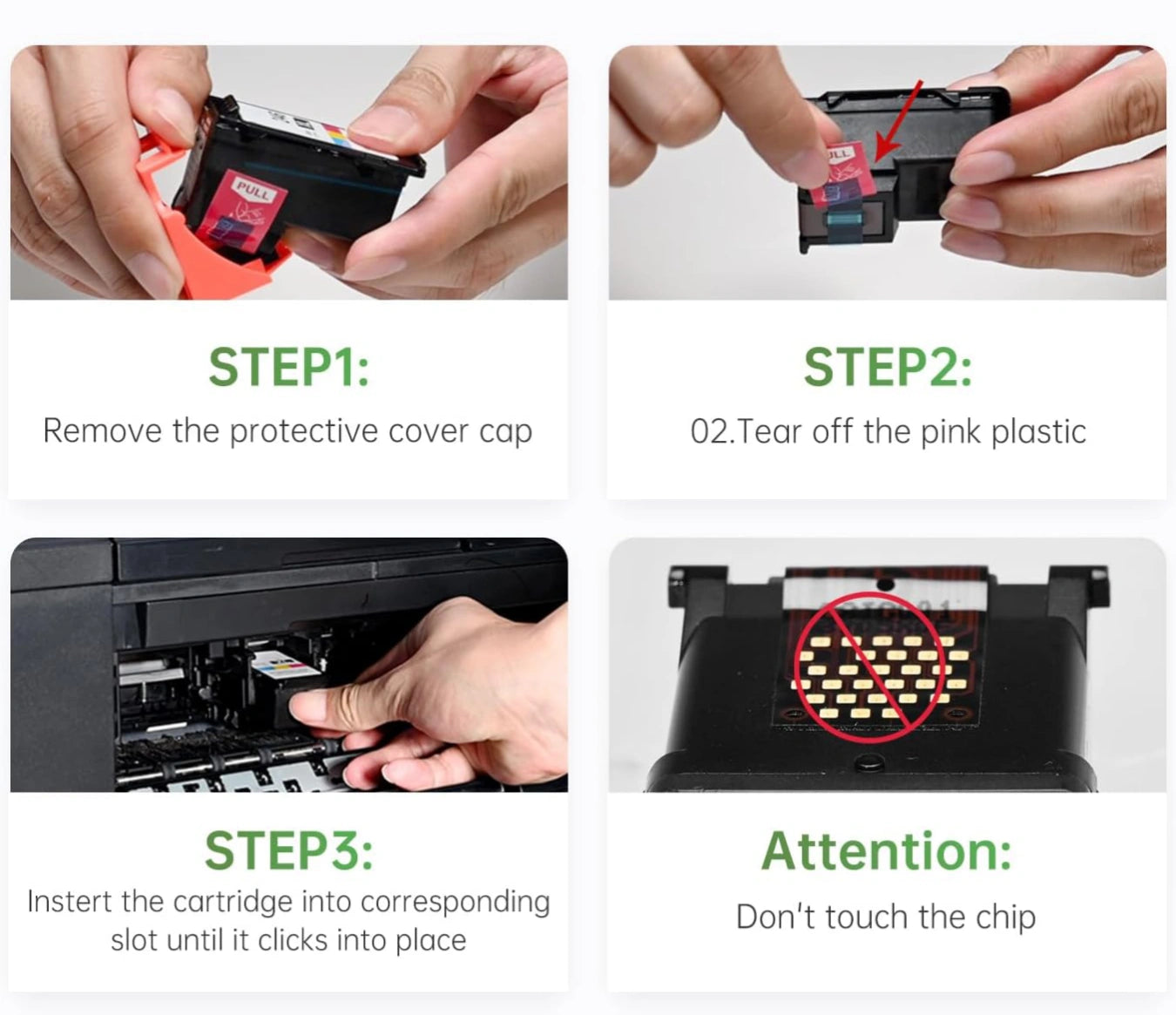 Installatiehandleiding voor HP- en Canon-inktcartridges van Inkfind.